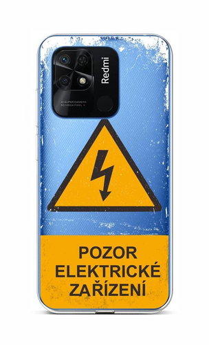 TopQ Kryt Xiaomi Redmi 10C Pozor elektrické zařízení 94105 - Phone Cover - Main image