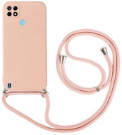 TopQ Kryt Realme C21 růžový se šňůrkou 92878 - Phone Cover