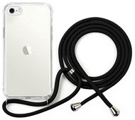 TopQ Kryt iPhone 5 - 5S - SE s černou šňůrkou průhledný 92552 - Kryt na mobil