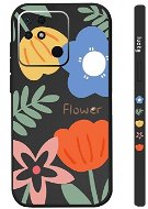 TopQ Kryt Xiaomi Redmi 10C Maľované kvety čierny 94622 - Kryt na mobil