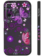 TopQ Kryt Xiaomi Redmi Note 10 Pro Fialoví motýlci černý 94562 - Phone Cover