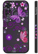 TopQ Kryt Xiaomi Redmi Note 11 Fialoví motýlci černý 94549 - Phone Cover