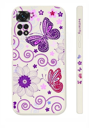 TopQ Kryt Xiaomi Redmi Note 11 Fialoví motýlci 94539 - Phone Cover - Main image