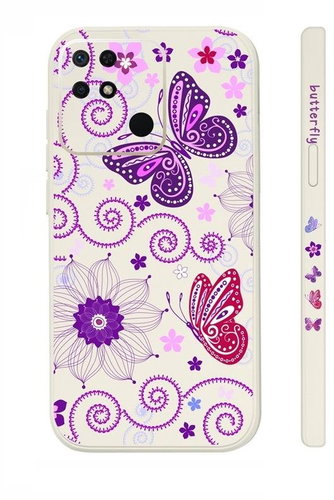 TopQ Kryt Xiaomi Redmi 10C Fialoví motýlci 94520 - Phone Cover - Main image
