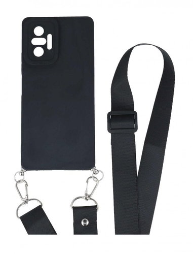 TopQ Kryt Xiaomi Redmi Note 10 Pro Elegance černý se šňůrkou 94448 - Phone Cover - Main image