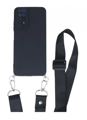 TopQ Kryt Xiaomi Redmi Note 11 Elegance černý se šňůrkou 94443 - Phone Cover - Main image