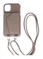 TopQ Kryt Wallet Leather iPhone 11 hnědý se šňůrkou 94603 - Phone Cover