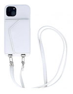 TopQ Kryt Wallet Leather iPhone 14 bílý se šňůrkou 94618 - Phone Cover