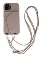 TopQ Kryt Wallet Leather iPhone 13 hnědý se šňůrkou 94605 - Phone Cover