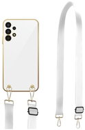 TopQ Kryt Samsung A13 Fancy bílý se šňůrkou 94475 - Phone Cover