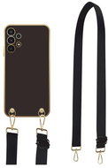 TopQ Kryt Samsung A13 Fancy černý se šňůrkou 94474 - Phone Cover