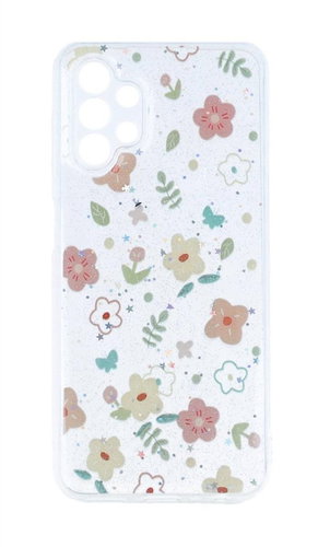 TopQ Kryt Glitter Samsung A13 Květinový mix 94655 - Phone Cover - Main image