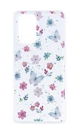 TopQ Kryt Glitter Xiaomi Redmi Note 10 Pro Květy s motýlky 94629 - Phone Cover