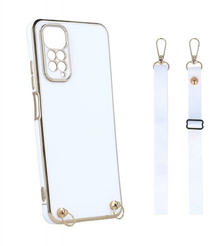 TopQ Kryt Xiaomi Redmi Note 11 Fancy bílý se šňůrkou 94482 - Phone Cover - Main image