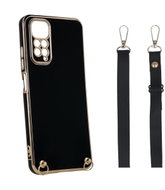 TopQ Kryt Xiaomi Redmi Note 11 Fancy černý se šňůrkou 94481 - Phone Cover