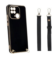 TopQ Kryt Xiaomi Redmi 10C Fancy černý se šňůrkou 94480 - Phone Cover