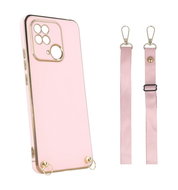 TopQ Kryt Xiaomi Redmi 10C Fancy růžový se šňůrkou 94477 - Phone Cover