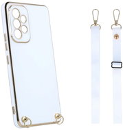TopQ Kryt Samsung A53 5G Fancy bílý se šňůrkou 94472 - Phone Cover
