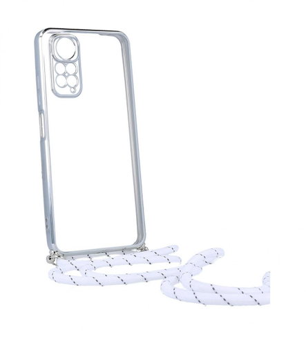 TopQ Kryt Xiaomi Redmi Note 11 Frame stříbrný se šňůrkou 94442 - Kryt na mobil - Main image