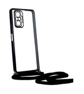 TopQ Kryt Xiaomi Redmi Note 10 Pro Frame černý se šňůrkou 94439 - Kryt na mobil