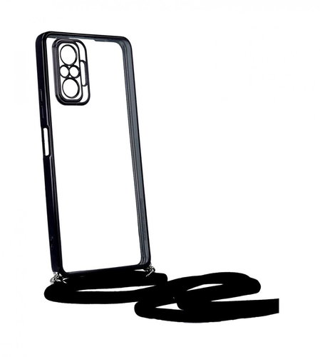 TopQ Kryt Xiaomi Redmi Note 10 Pro Frame černý se šňůrkou 94439 - Kryt na mobil - Main image