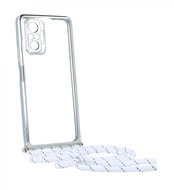TopQ Kryt Xiaomi Redmi Note 10 Pro Frame stříbrný se šňůrkou 94437 - Kryt na mobil