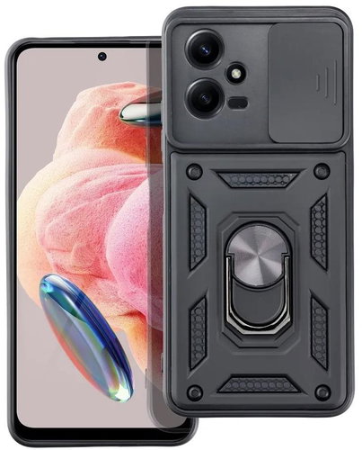 TopQ Cover Armor Lens Xiaomi Redmi Note 12 5G ultra durable black 95365 - Phone Cover - Main image