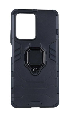 TopQ Kryt Xiaomi Redmi Note 12 Pro+ 5G odolný černý s prstenem 95514 - Phone Cover - Main image