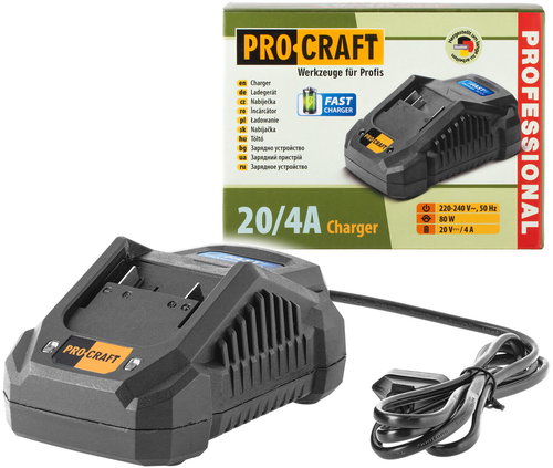Procraft 20/4? Fast Charge Charger for 20 V Li-ion Batteries - Cordless Tool Charger - Main image