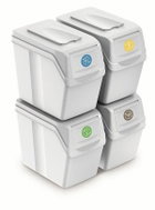 Prosperplast Set of 4 waste baskets SORTIBOX I white, volume 4 × 20L - Rubbish Bin