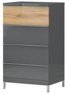 Jela ONYX - F4V/ON antracit lesk/ořech pacific lesk (P02587)  - Komoda