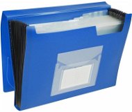 Q-CONNECT A4 with compartments and elastic band, blue - Document Folders