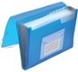 Q-CONNECT A4 s priehradkami a gumičkou, transparentné modré - Dosky na dokumenty