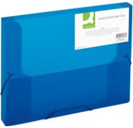 Q-CONNECT A4 mit Gummiband, transparent blau - Dokumentenmappe