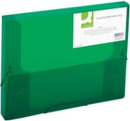 Q-CONNECT A4 with elastic band, transparent green - Document Folders