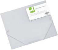 Q-CONNECT A4 s chlopňami a gumičkou, transparentne biele - Dosky na dokumenty