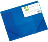 Q-CONNECT A4 mit Klappen und Gummiband, transparent blau - Dokumentenmappe