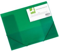 Q-CONNECT A4 szárnyakkal és gumiszalaggal, átlátszó zöld színű - Iratrendező mappa
