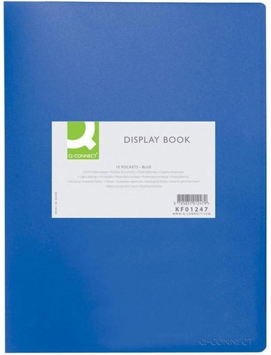 Q-CONNECT A4, 10 pockets, blue - Document Folder - Main image