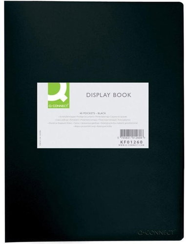 Q-CONNECT A4, 40 pockets, black - Document Folder - Main image