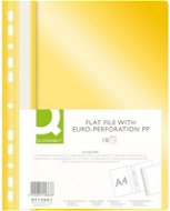 Q-CONNECT A4 with Euro Perforation, Yellow - Pack of 10 pcs - Document Folders