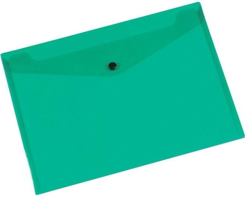 Q-CONNECT with A4 button, green - Document Folder - Main image