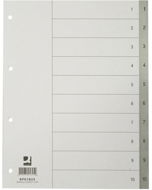 Roztrieďovač Q-CONNECT bielo-sivý, plastový, A4, 1 – 10 - Rozřaďovač