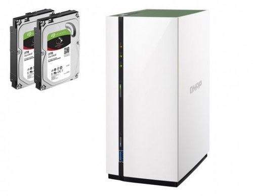 QNAP TS-228A + 2 x 2TB Festplatte RAID1 - Datenspeicher - Hauptbild