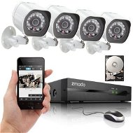 Zmodem 4-channel recorder NVR + 4x IR IP Camera with PoE - Camera System