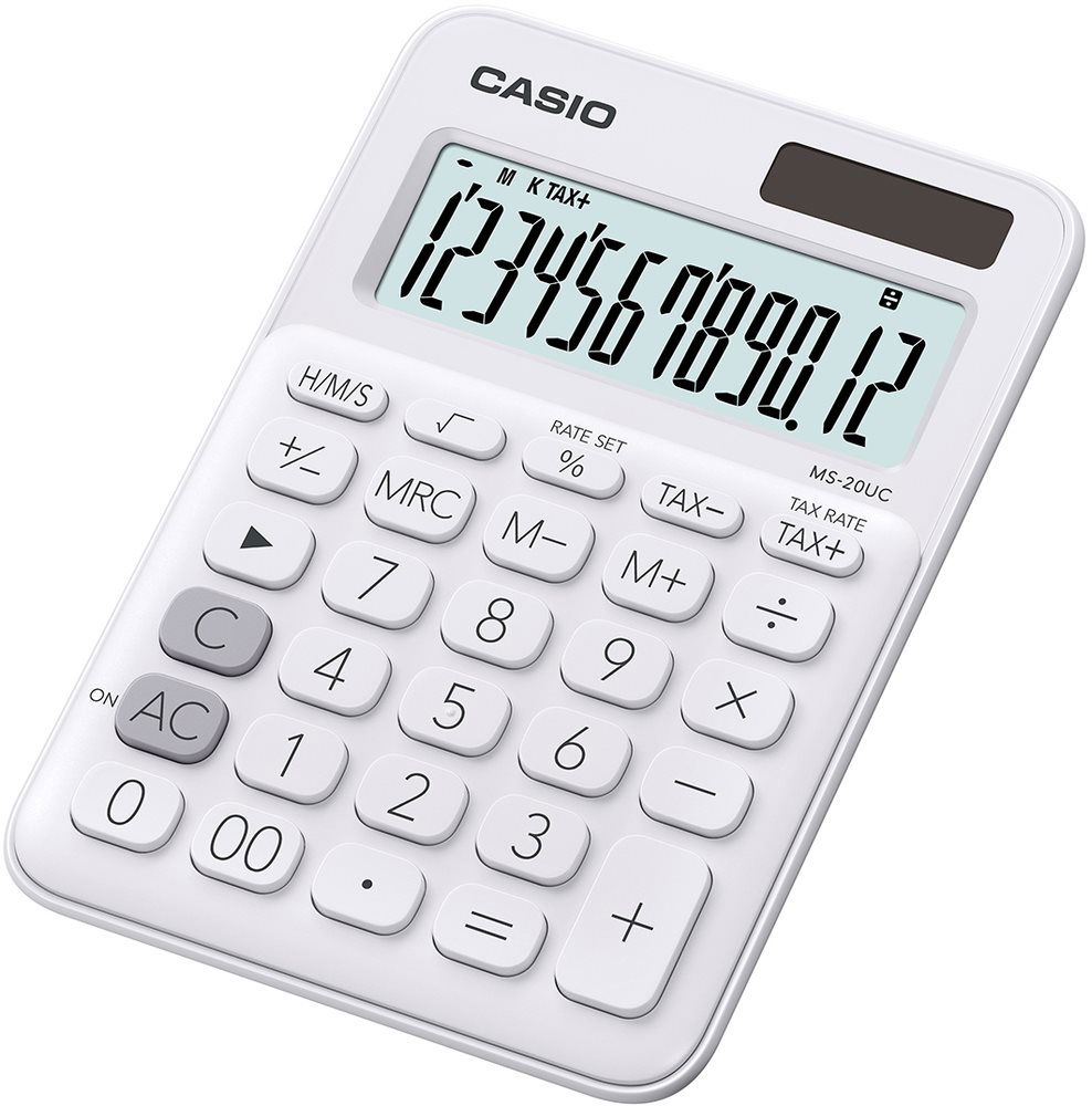 Casio white calculator hotsell