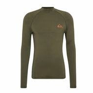 Quiksilver Pánské lycrové triko UFP50, dlouhý rukáv, 2XL khaki - Lycra Clothing
