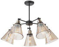 Redo 02-927 - Chandelier on Rod HUBER 5xE27/42W/230V - Chandelier