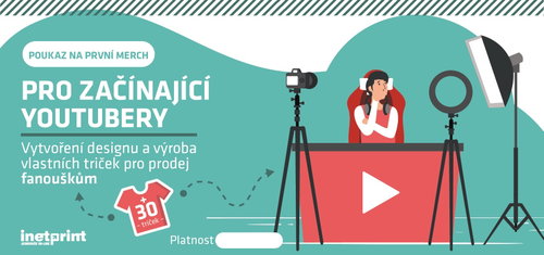 iNETPrint – Dárkový poukaz na první merch pro začínající youtubery - Voucher: - Main image