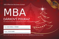 Dárkový poukaz na celé online MBA studium v hodnotě 17 865 Kč - Voucher: